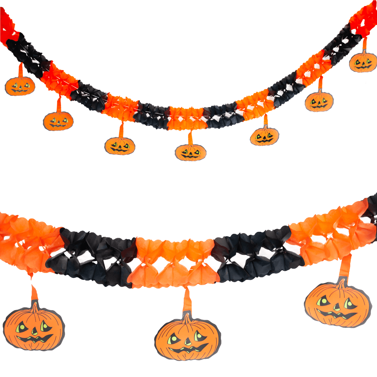 Girlanda papierowa dynie – baner Halloween 3 m