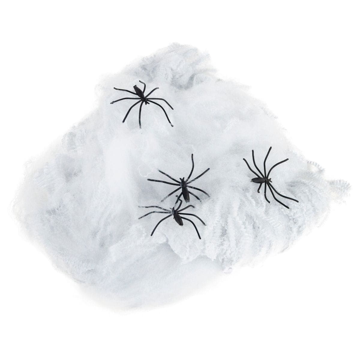 Pajęczyna z pająkami – dekoracja Halloween (4 szt.)