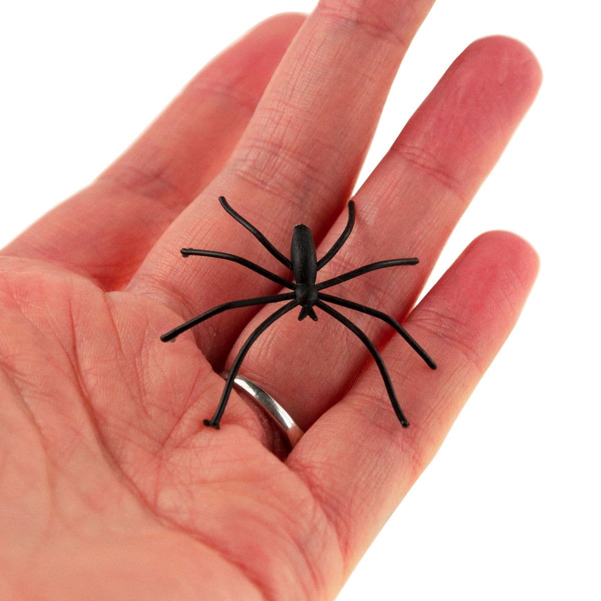 Pajęczyna z pająkami – dekoracja Halloween (4 szt.)